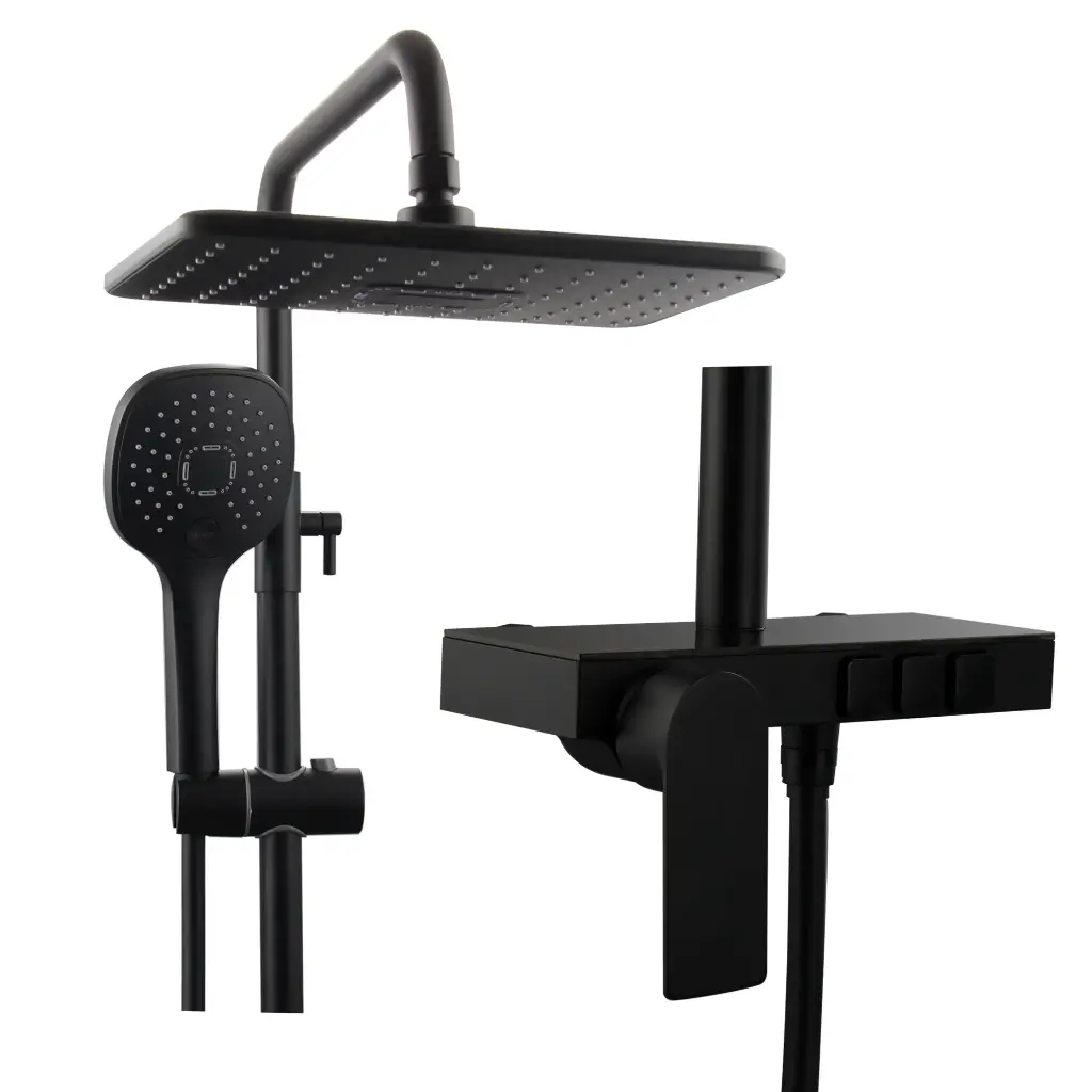 Europe - Standing Shower with Faucet Black
