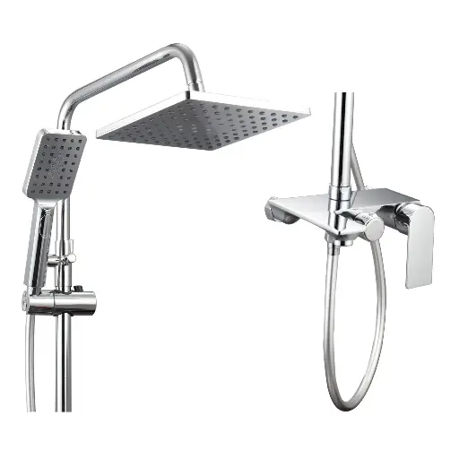 Europe - Standing Shower with Faucet Chrome