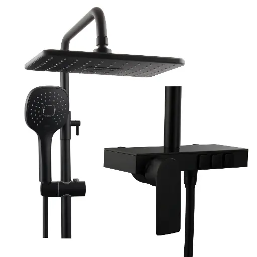 Europe - Standing Shower with Faucet Black