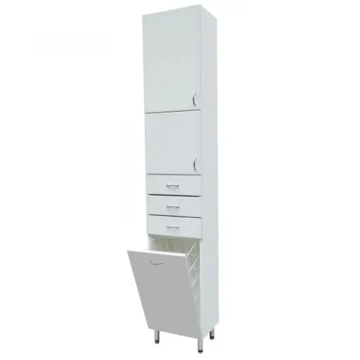 Ecco Rossetti vertical cupboard with basket two shelves